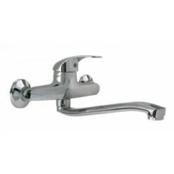 MISCELATORE RUBINETTO MONOCOMANDO LAVELLO CUCINA CANNA ALTA CROMATO MURO 69139