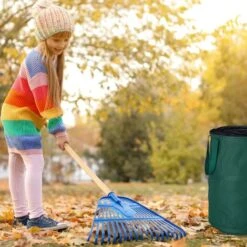 Relaxdays Sacchi Per Foglie Pop Up, Set Da 3, Per Fogliame E Rifiuti Da Giardino, 160 L, Autoportante, ∅: 55 Cm, Verdi -Pulizia Del Giardino 14072753 2