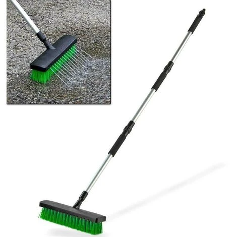 Scopa Spazzola Getto Acqua Manico Regolabile 200 Lavaggio Terrazzo Auto Esterno 7 Scopa Spazzola Getto Acqua Manico Regolabile 200 Lavaggio Terrazzo Auto Esterno - immagine 5