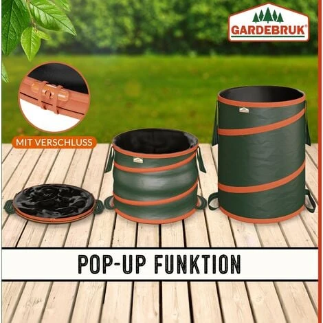 Gardebruk Set Sacchi Da Giardinaggio Pop Up 3x 165L= 495L Rinforzo In Molla A Spirale Doppia Cucitura Sacchi Per Rifiuti Sacchi Da Giardino 6 Gardebruk Set Sacchi Da Giardinaggio Pop Up 3x 165L= 495L Rinforzo In Molla A Spirale Doppia Cucitura Sacchi Per Rifiuti Sacchi Da Giardino - immagine 4