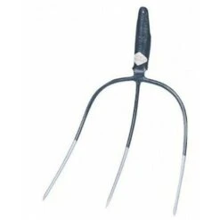 FORCA A 3 DENTI IN ACCIAIO PROFESSIONALE PER FIENO PAGLIA CM 22X40 D.8 MM 14817