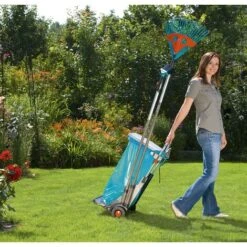 Carrello Di Trasporto Per Giardino Versatile Carriola Sacchi Integrata Con Ruote -Pulizia Del Giardino 27867315 2