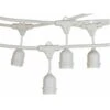 CATENA CORDONIERA LUMINOSA BIANCA ESTERNO 10 METRI 10 LAMPADINE E27 CATENARIA