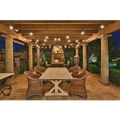 CATENA CORDONIERA LUMINOSA BIANCA ESTERNO 10 METRI 10 LAMPADINE E27 CATENARIA -Pulizia Del Giardino 29754860 3