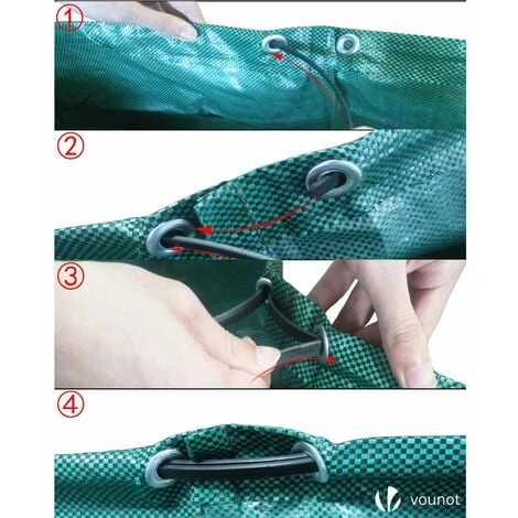 VOUNOT 272L Sacchi Da Giardinaggio Professionali, Sacco Per Rifiuti Da Giardino, Set Di 3 5 VOUNOT 272L Sacchi Da Giardinaggio Professionali, Sacco Per Rifiuti Da Giardino, Set Di 3 - immagine 3