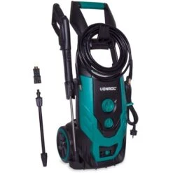 VONROC Idropulitrice V22-1 2200W - 170 Bar - 450 L/h. Incl. Tubo 8m, Pistola, 2 Lance, Raccordo, Adattatore E Ago Pulizia