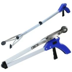 Trade Shop - Pinza Raccogli Oggetti Braccio Pieghevole Telescopica Prendi Tutto Con Manico