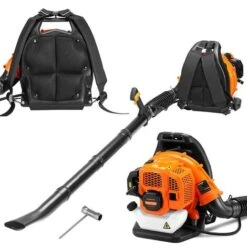 Soffiatore Foglie A Zaino Spalla Motore A Scoppio 52cc 1,5Kw 2 Tempi Benzina
