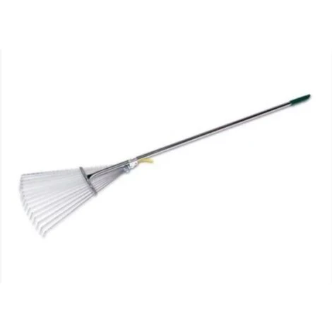 Scopa Metallica Per Giardino Raccogli Foglie Rastrello Regolabile Con Manico In Acciaio 4 Scopa Metallica Per Giardino Raccogli Foglie Rastrello Regolabile Con Manico In Acciaio - immagine 2