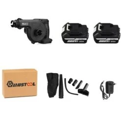 Soffiatore D'aria Per Foglie Palmare Con 2 Batterie Aspiratore Elettrico A Batteria -Pulizia Del Giardino 60639018 5