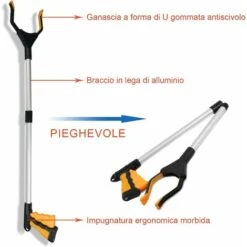 Strumenti Di Spazzamento, 82 Strumenti Di Presa Morsetto Di Prolunga Pieghevole Con Punte Magnetiche Per Anziani, Disabili, Raccolta Rifiuti, Rifiuti Da Cortile (arancione) -Pulizia Del Giardino 66562291 5