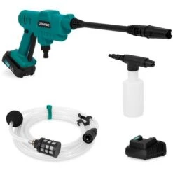 VONROC Idropulitrice A Batteria 20V - 24 Bar - Accessori Inclusi - Batteria 2.0Ah E Caricatore Rapido Inclusi