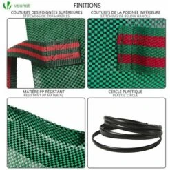 Sacco Per La Spazzatura Da Giardino - Sacco Per La Caduta Delle Foglie Da Giardino Di Grande Capacità Da Giardino 500L 132 Galloni 80 Cm X 100 Cm, 2 Pezzi -Pulizia Del Giardino 71781213 2