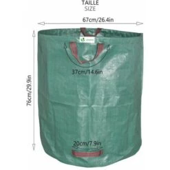 Sacco Per La Spazzatura Da Giardino - Sacco Per La Caduta Delle Foglie Da Giardino Di Grande Capacità Da Giardino 500L 132 Galloni 80 Cm X 100 Cm, 2 Pezzi -Pulizia Del Giardino 71781213 4