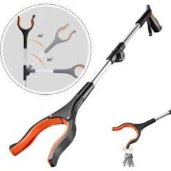 ENGINDOT Pinza Da Presa, Strumento Di Estensione Pieghevole A 180°, Pinza Telescopica Da 76 Cm, Pinza Magnetica In Gomma - RG01