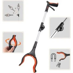 ENGINDOT Pinza Da Presa, Strumento Di Estensione Pieghevole A 180°, Pinza Telescopica Da 76 Cm, Pinza Magnetica In Gomma - RG01 10 ENGINDOT Pinza Da Presa, Strumento Di Estensione Pieghevole A 180°, Pinza Telescopica Da 76 Cm, Pinza Magnetica In Gomma - RG01 -Pulizia Del Giardino 78770862 4