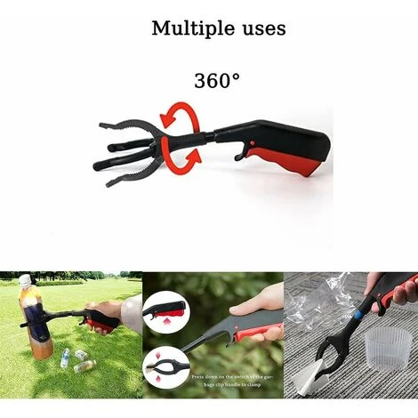 Pinze Da Presa, Strumenti Di Raccolta, Pinze Per Immondizia, Comoda Impugnatura In Gomma, Portatili Per La Casa (30 Cm) 2 Pezzi 4 Pinze Da Presa, Strumenti Di Raccolta, Pinze Per Immondizia, Comoda Impugnatura In Gomma, Portatili Per La Casa (30 Cm) 2 Pezzi - immagine 2