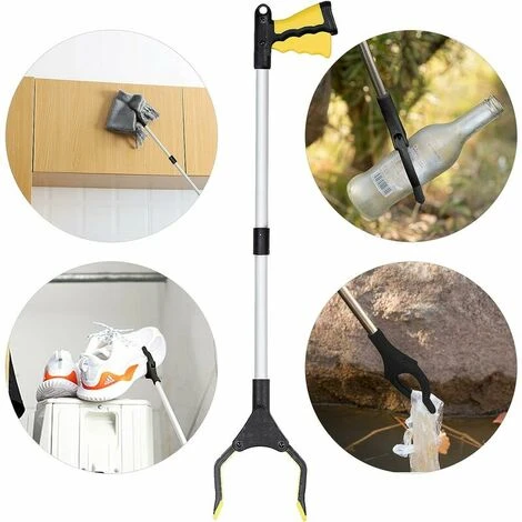 Strumenti Scavenger 32 Pollici, Morsetto Telescopico Strumento Di Aiuto Per Disabili Morsetto In Alluminio Per Scavenging Litter, Litter Scoop,Yellow 6 Strumenti Scavenger 32 Pollici, Morsetto Telescopico Strumento Di Aiuto Per Disabili Morsetto In Alluminio Per Scavenging Litter, Litter Scoop,Yellow - immagine 4