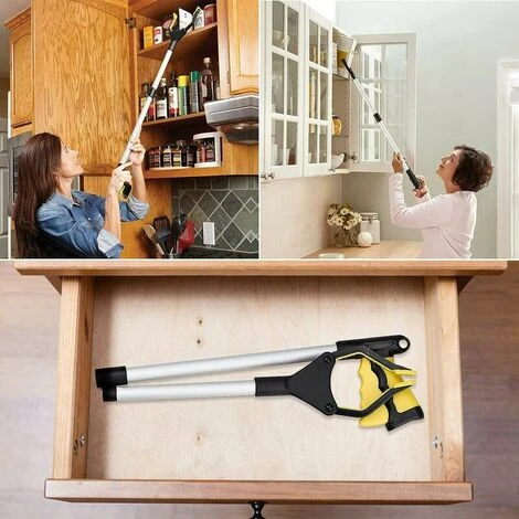 Strumenti Scavenger 32 Pollici, Morsetto Telescopico Strumento Di Aiuto Per Disabili Morsetto In Alluminio Per Scavenging Litter, Litter Scoop,Yellow 7 Strumenti Scavenger 32 Pollici, Morsetto Telescopico Strumento Di Aiuto Per Disabili Morsetto In Alluminio Per Scavenging Litter, Litter Scoop,Yellow - immagine 5