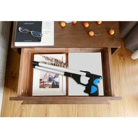 Morsetto Di Estensione Pieghevole Da 81 Cm, Strumento Di Aiuto Per Disabili In Alluminio Con Morsetto In Gomma Rotante, Estensione Del Braccio Lungo Per Raccoglitrice Di Rifiuti - Blu 7 Morsetto Di Estensione Pieghevole Da 81 Cm, Strumento Di Aiuto Per Disabili In Alluminio Con Morsetto In Gomma Rotante, Estensione Del Braccio Lungo Per Raccoglitrice Di Rifiuti - Blu - immagine 5