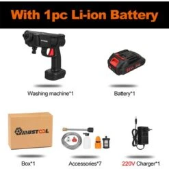 Idropulitrice Elettrica Con Pistola Per Pulizia Tubi Ad Alta Pressione Da 5 M 50 Bar 15000 Giri/min 1500 W Con 1 Batteria 88 VF -Pulizia Del Giardino 98061680 2